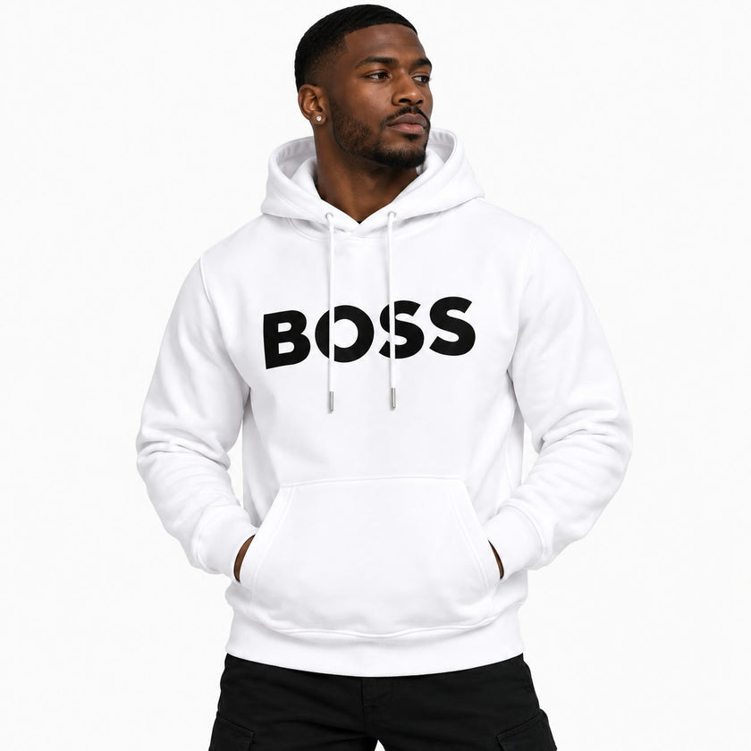 Navy Blue Logo Pullover Hoodie