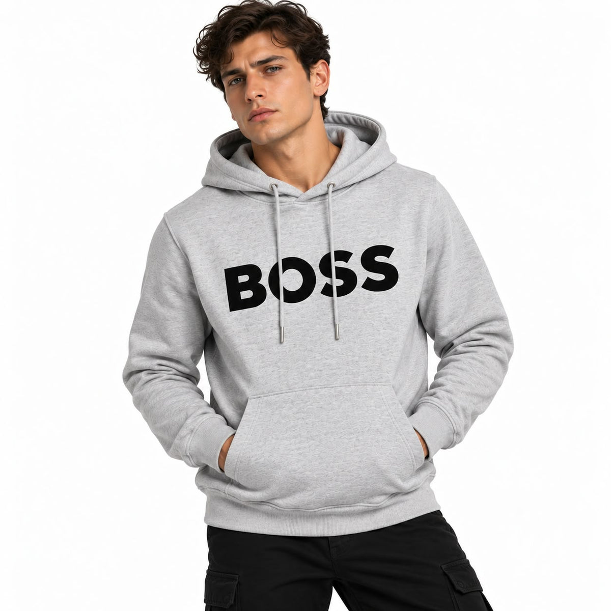 Navy Blue Logo Pullover Hoodie