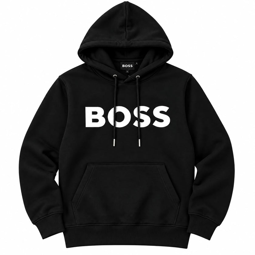 Navy Blue Logo Pullover Hoodie