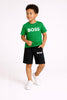 Kids 2 Piece Short Set -  Green/Black