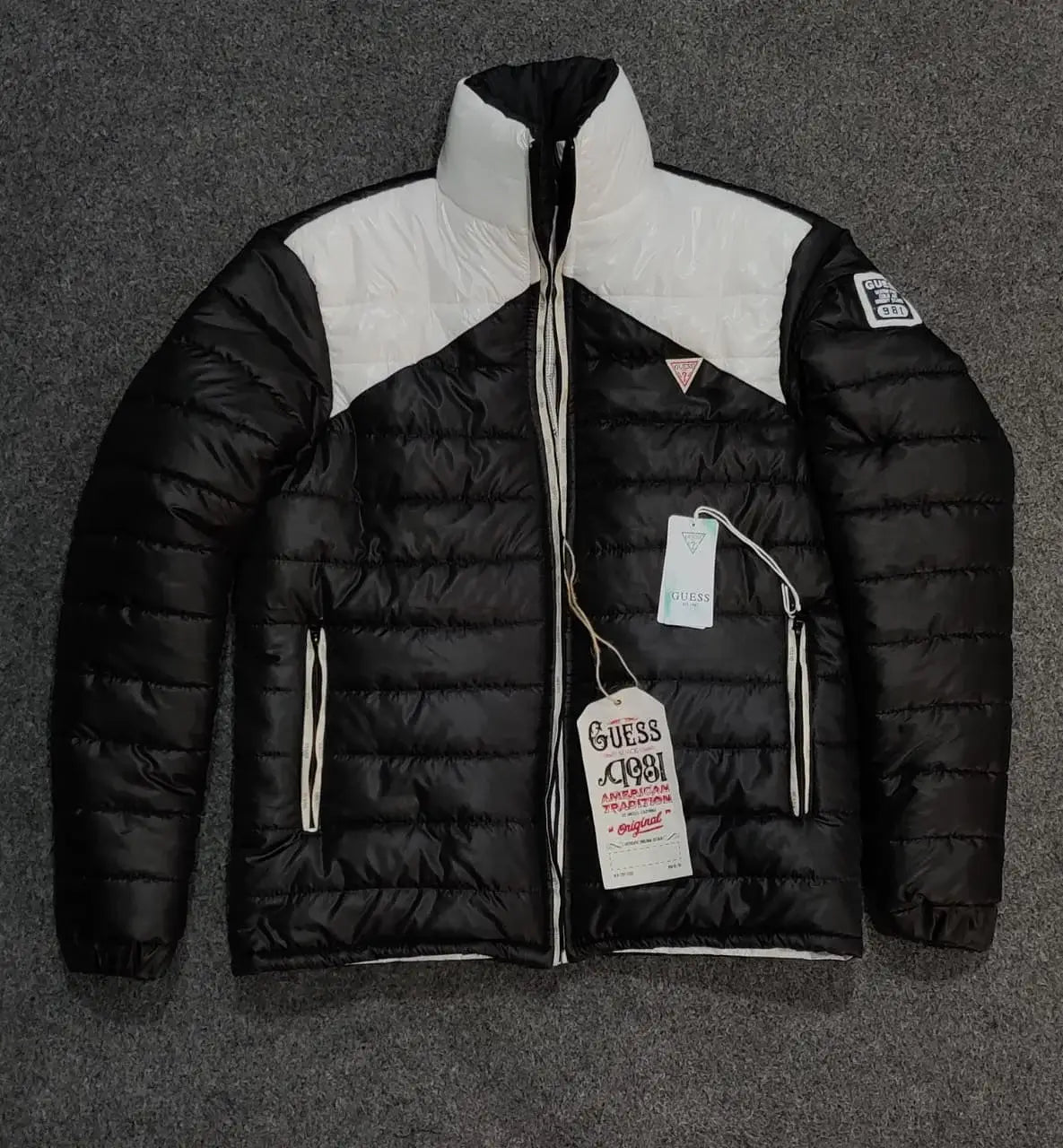 Guess Refletive Jacket - Black/White