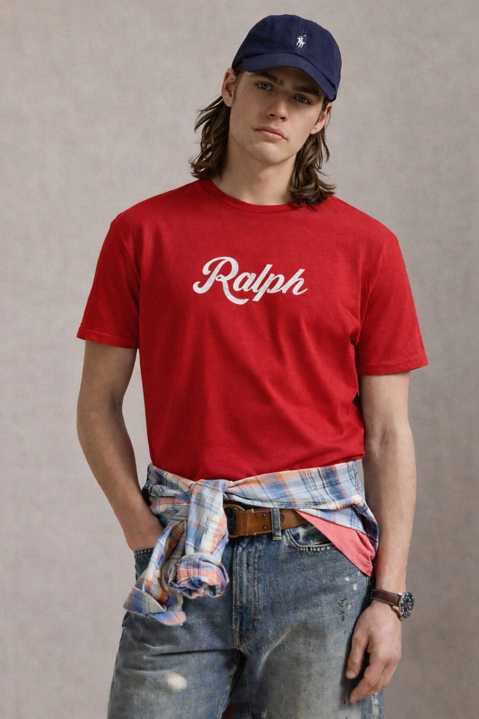 Ralph Printed Cotton Tee - Blue