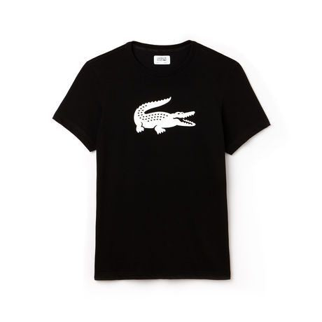 Lacoste Crocodile Logo Tee - Black - Brand Store