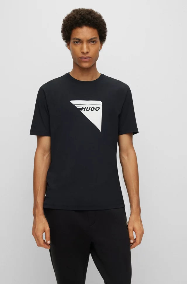 Hugo Tri Logo Tee- Black - Brand Store
