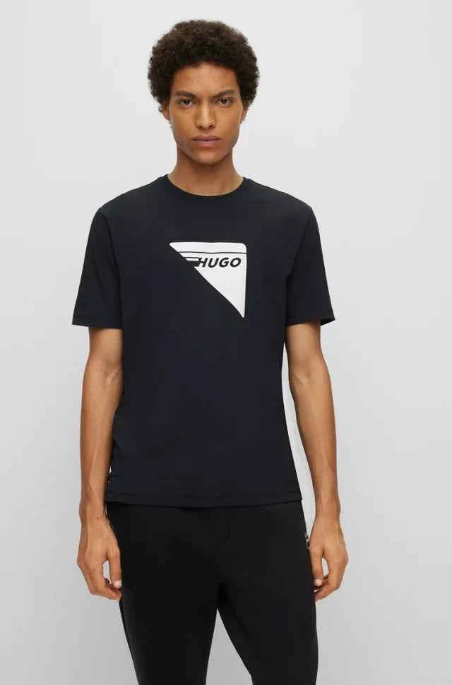 Hugo Tri Logo Tee- Black