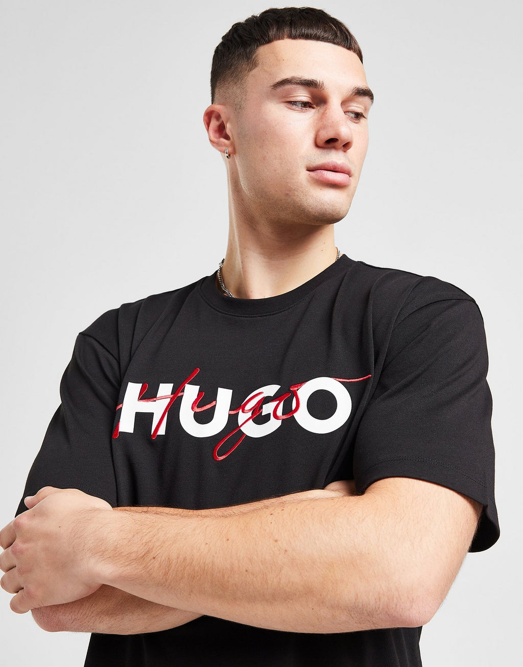 Hugo Signature Logo Tee - Black - Brand Store