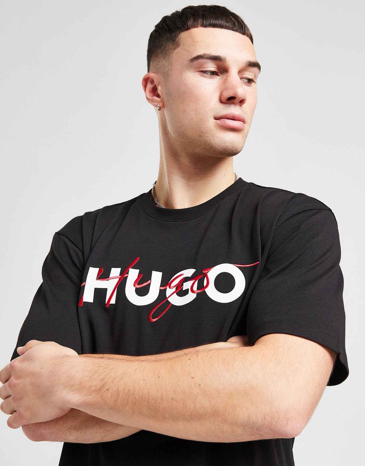 Hugo Signature Logo Tee - Black