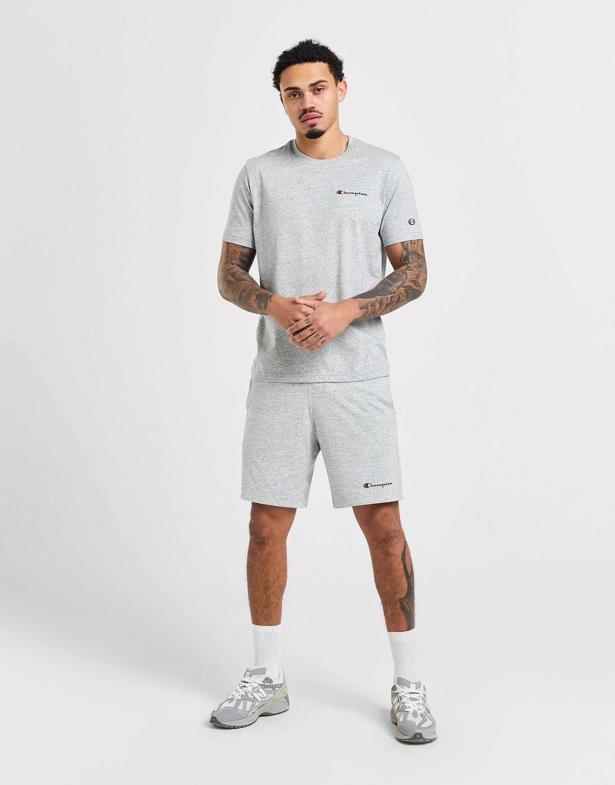 Champion Short-Tee Twin Set - Heather Gray - Brand Store