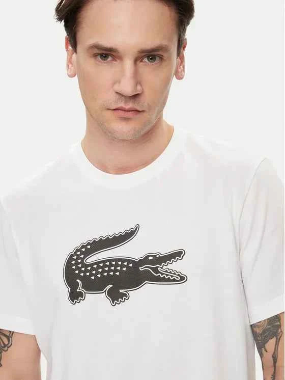 Lacoste Crocodile Logo Tee - White