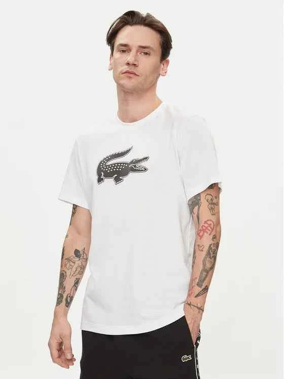Lacoste Crocodile Logo Tee - White
