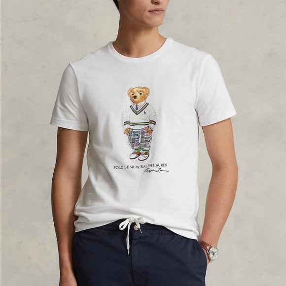 Polo Bear Cricket Jercy Logo Tee - White