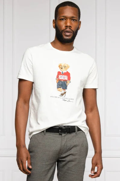 Polo Bear Sports Logo Tee - White - Brand Store
