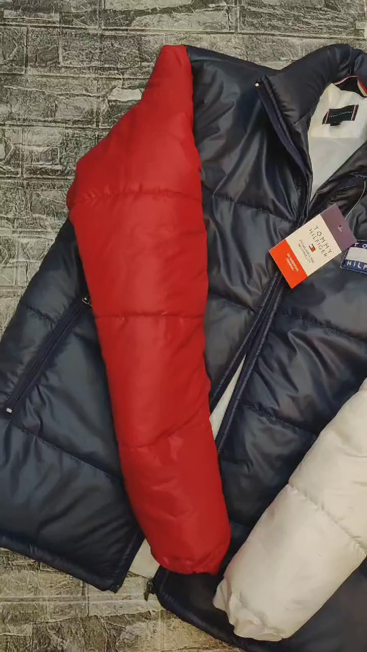 Tommy Colorblock Puffer - Navy