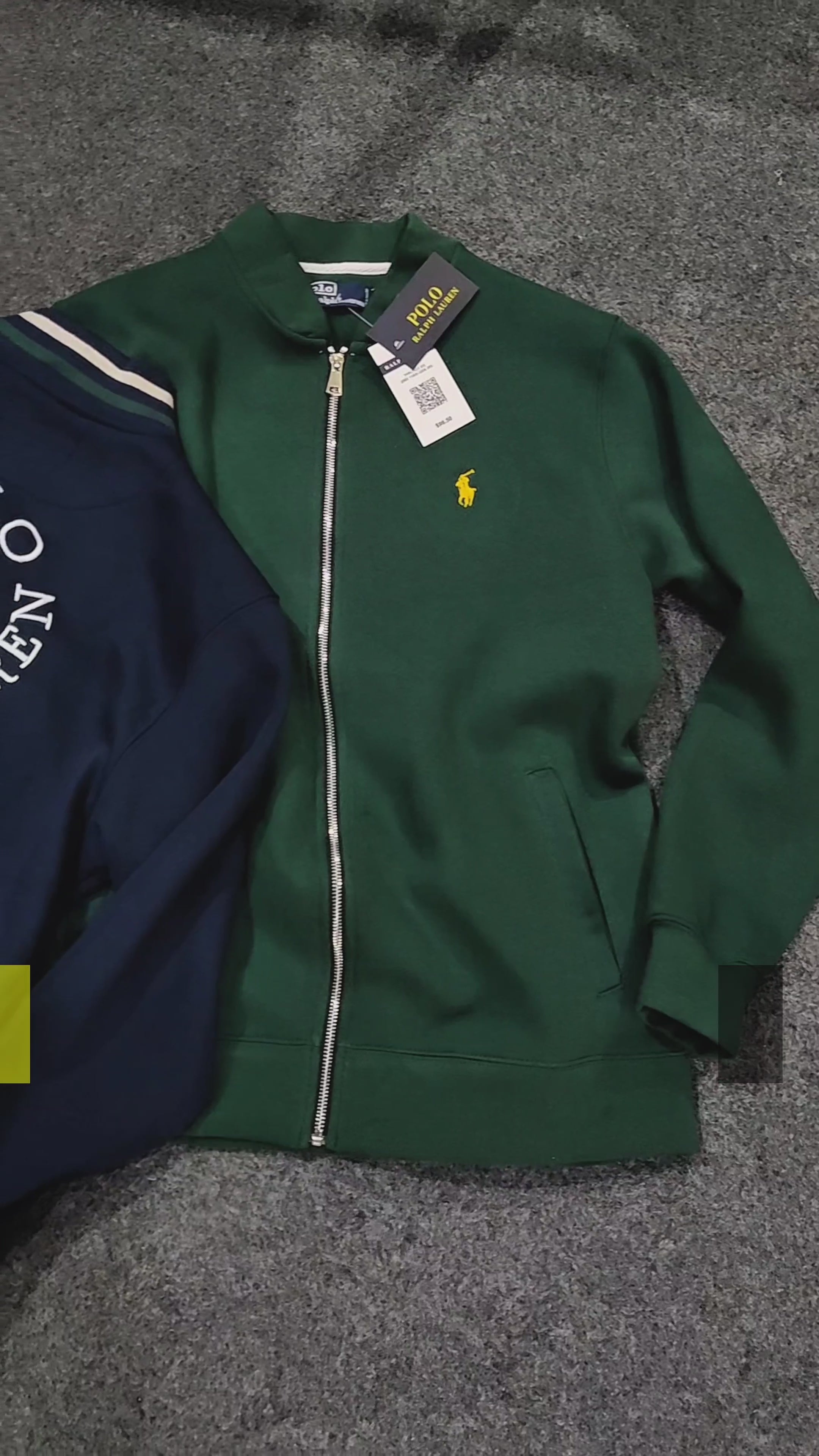 Polo dual side Embroidered Zipper - Green