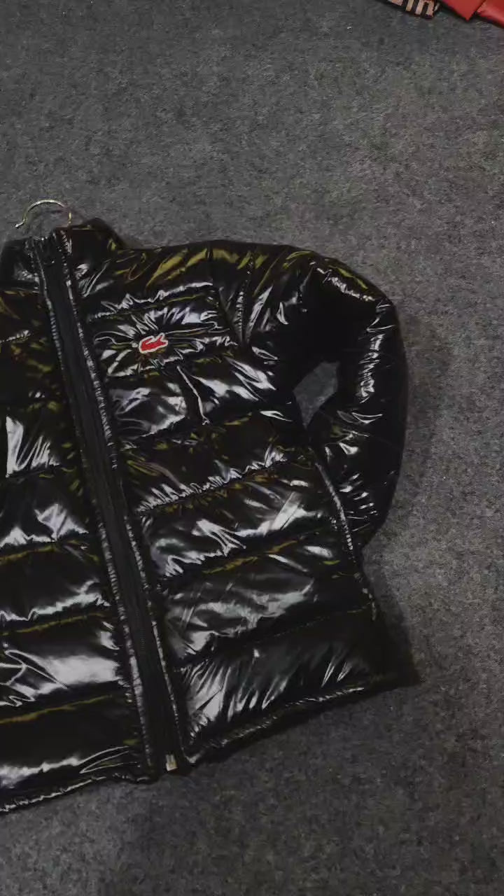Lacoste Kids Unisex Puffer Jacket -  Shiny Black