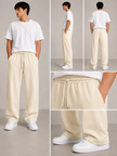 Jack&Jones Relaxed Fit Wide Leg Trouser - Beige