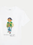 Boys Polo Bear Cap Shirt - White - Brand Store