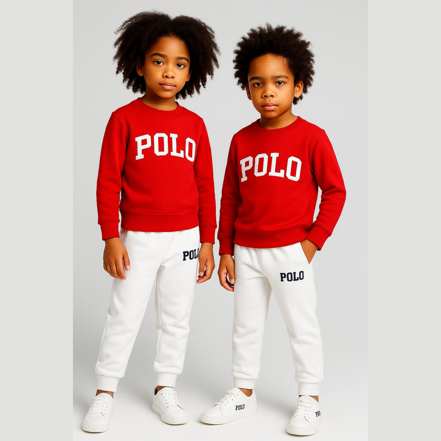 RL POLO Kids Set Unisex - Red/White