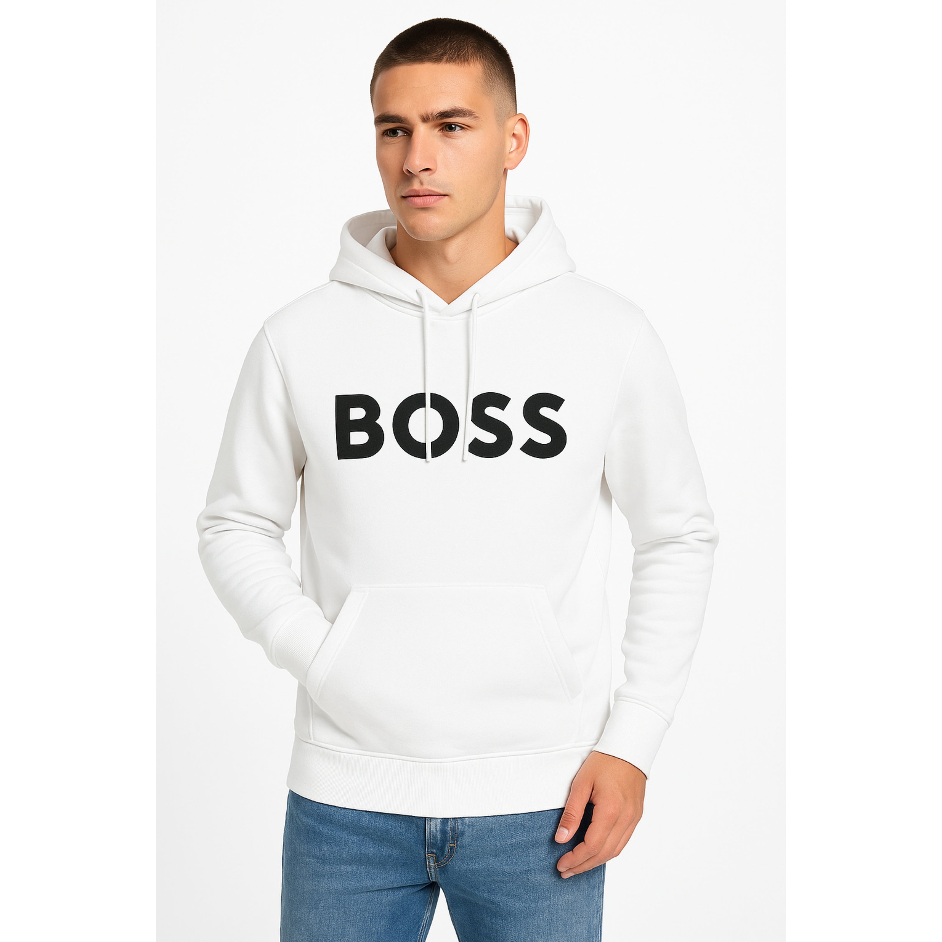 B.O.S.S Pullover Hoodie - White