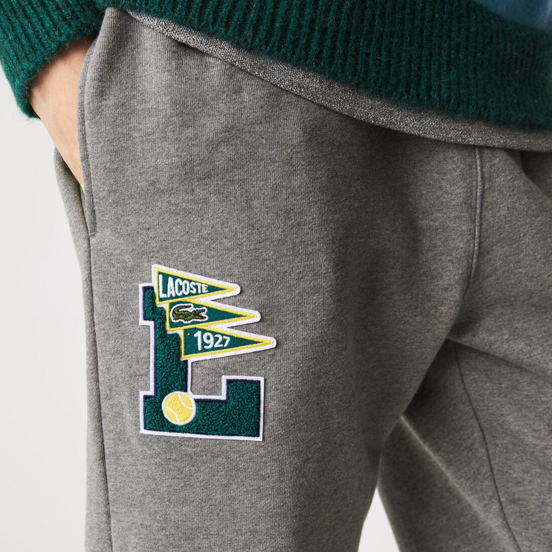 Lacoste Tannis Patched Jogger Trouser - Grey - Brand Store