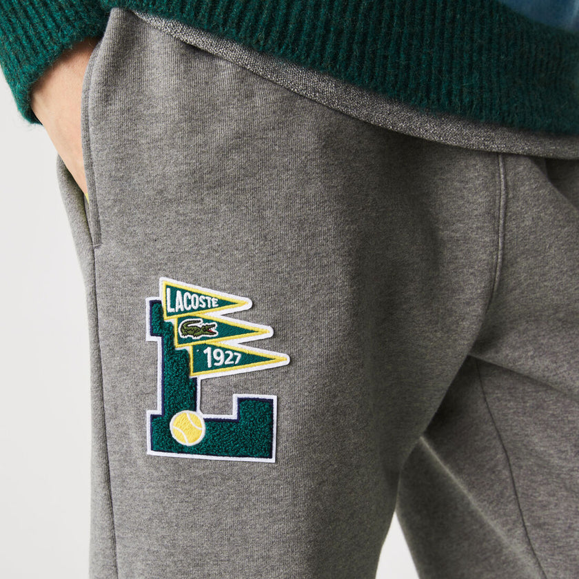 Lacoste Tannis Patched Jogger Trouser - Grey - Brand Store