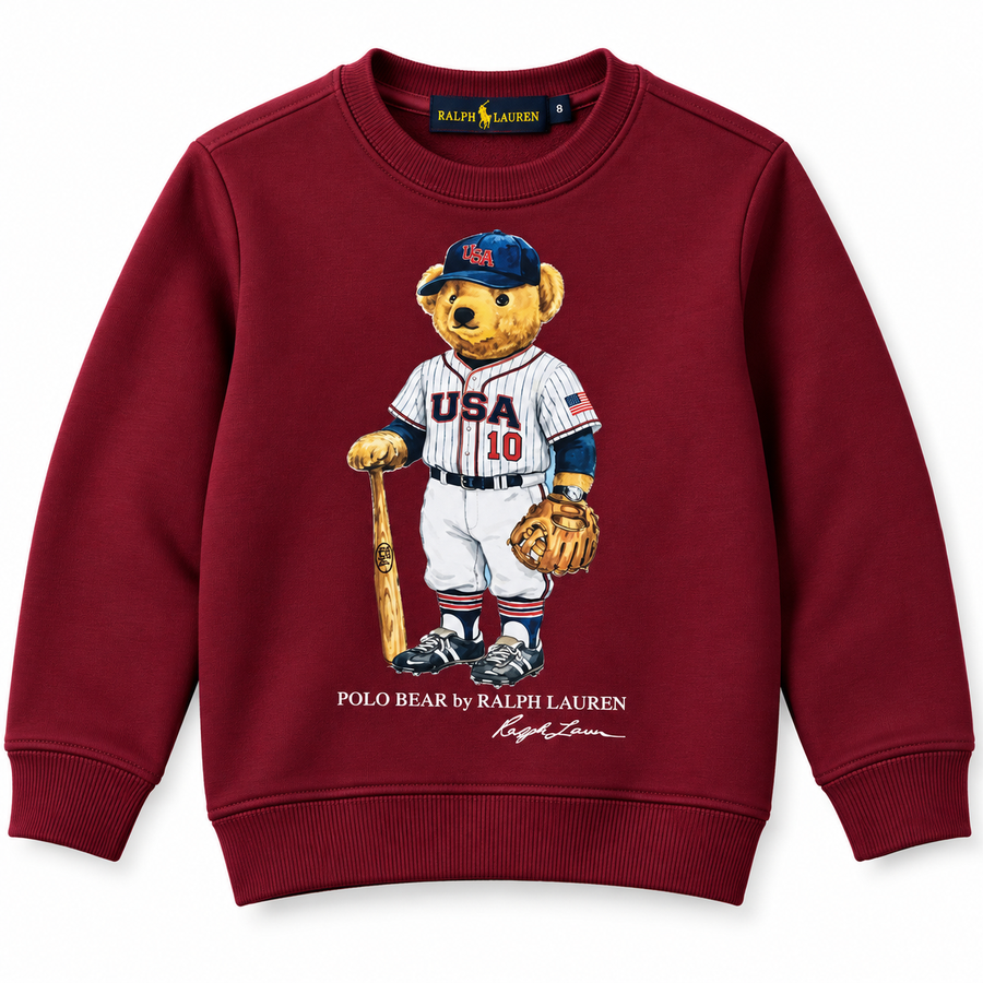 Polo Bear Sweatshirt - Burgundy