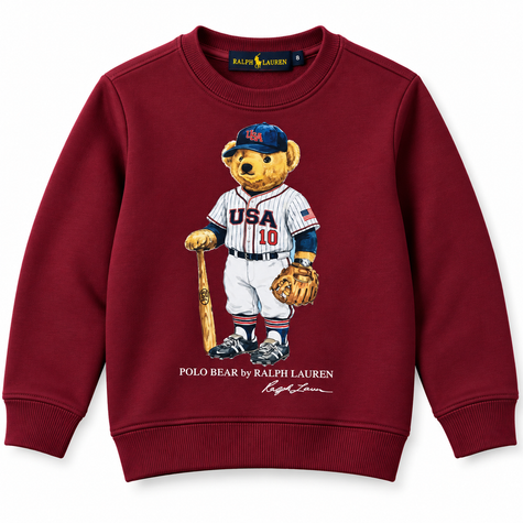 Polo Bear Sweatshirt - Burgundy
