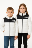 TNF Full Sleeves Kids Puffer - White