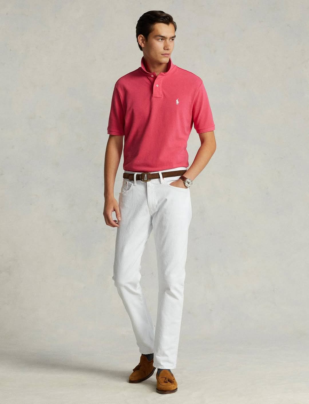 RL Pony Polo Tee - Pink - Brand Store