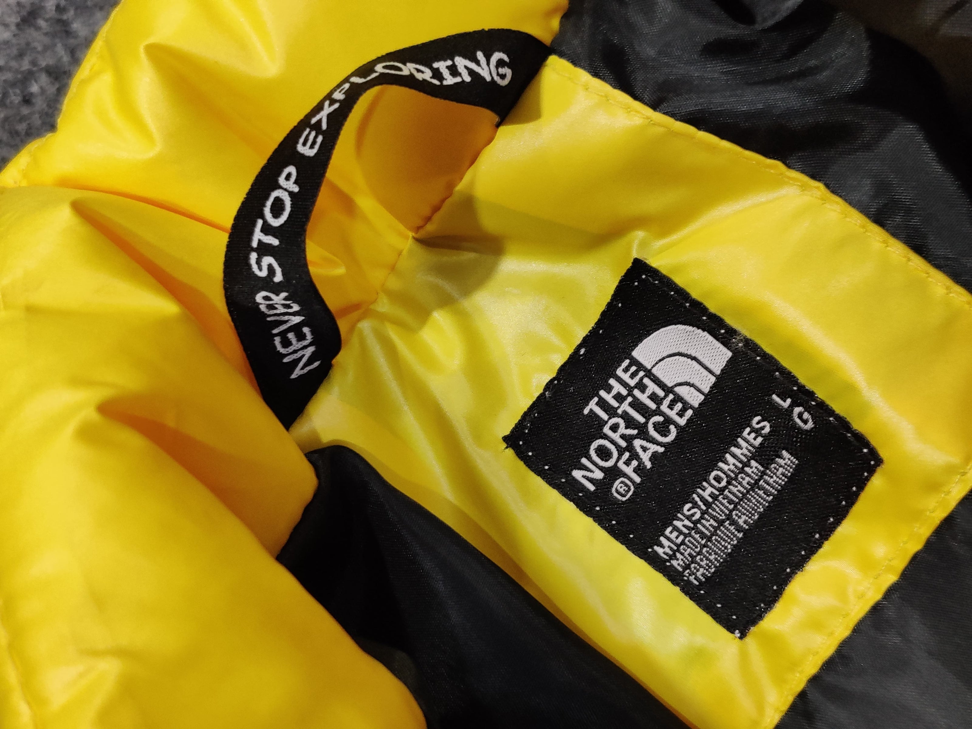 TNF Full Sleeves Kids Puffer - Yellow