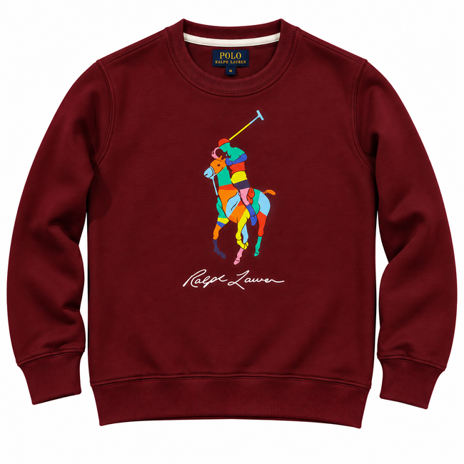 Polo Multi Pony Sweatshirt - Burgundy