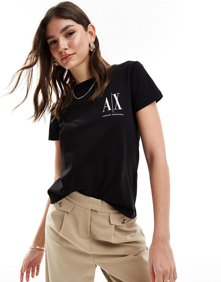 A|X Chest Logo Black T Shirt