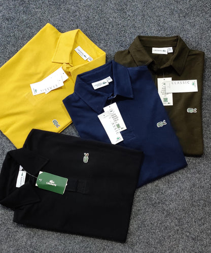 Lacoste Solid Polo Tee - Black