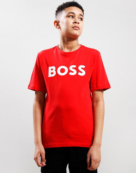 BOSS Boys T Shirt - Red - Brand Store