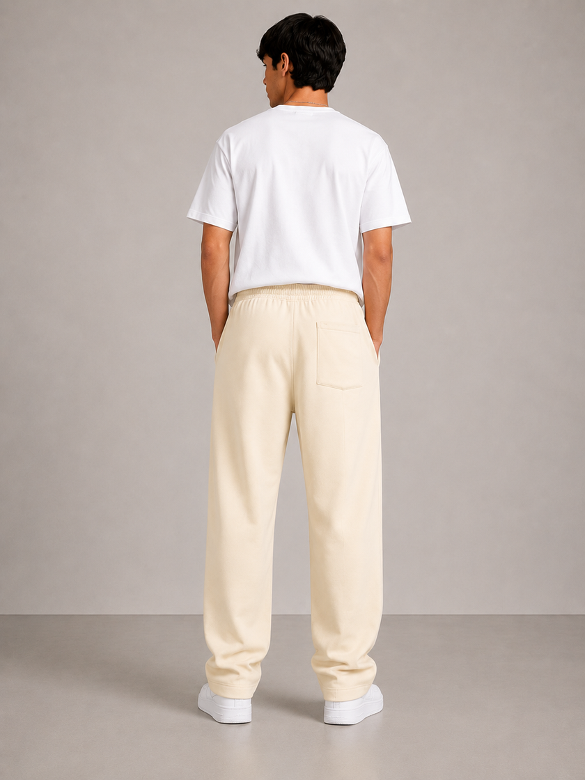 Jack&Jones Relaxed Fit Wide Leg Trouser - Beige