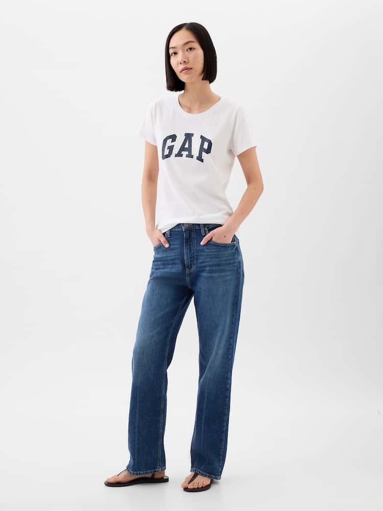 Gap Basic Logo Tee - White - Brand Store