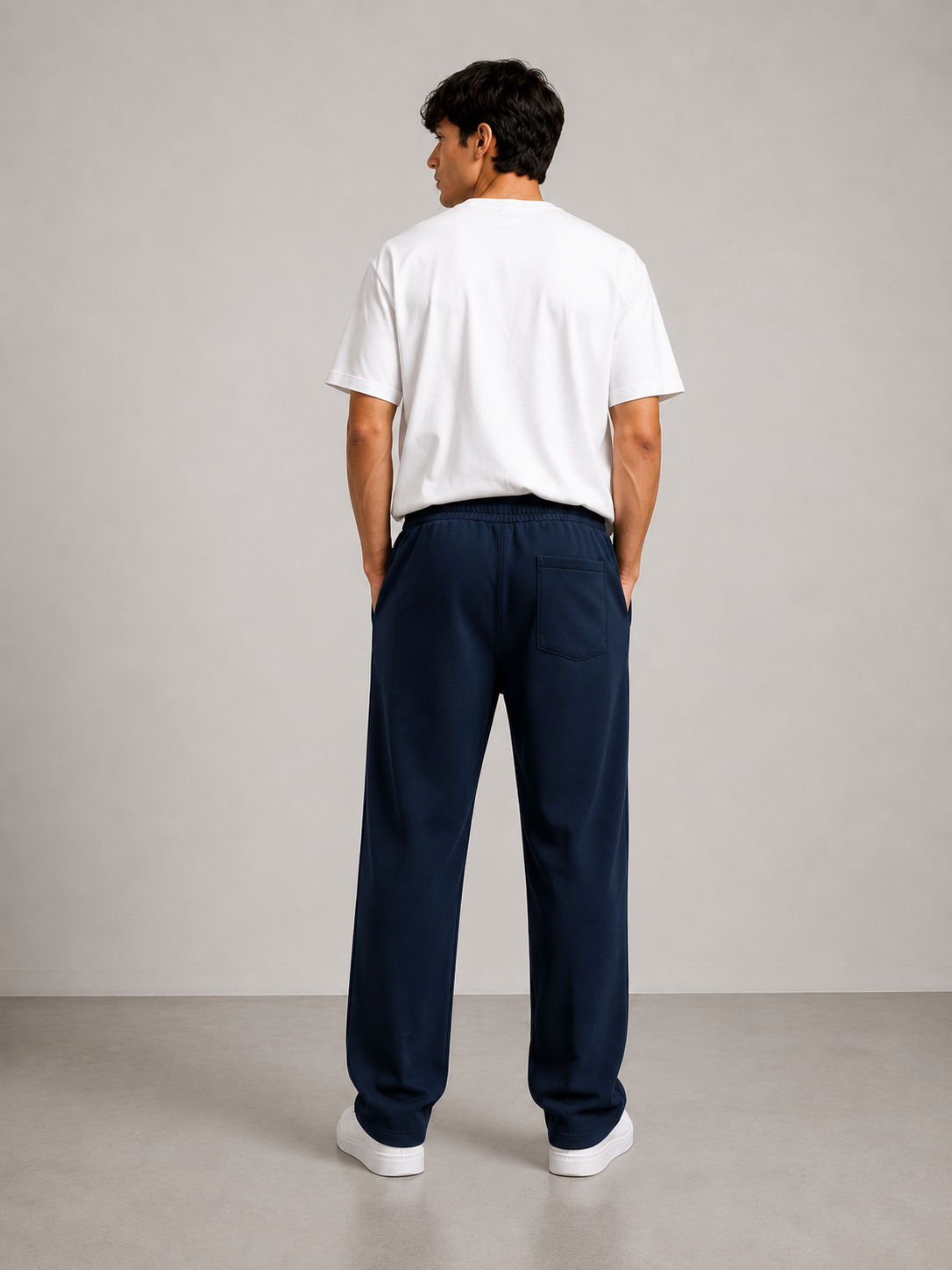 Jack&Jones Relaxed Fit Wide Leg Trouser - Navy