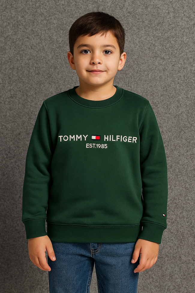TH Flex Logo Embroidered Sweatshirt - Green