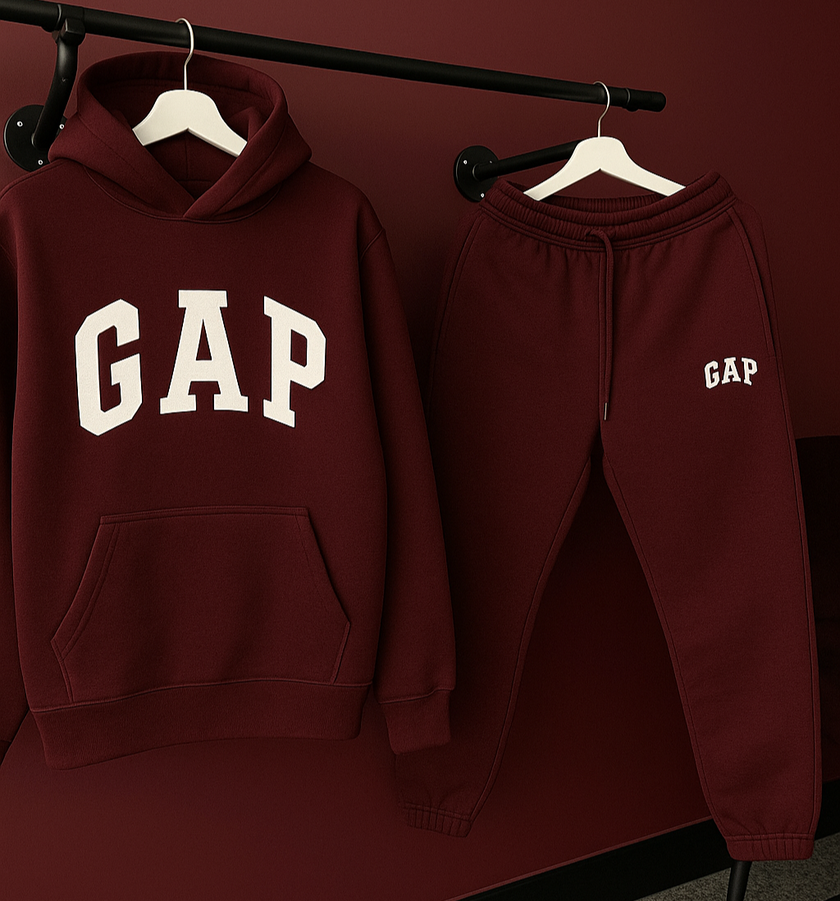 G.A.P Pullover Tracksuit - Burgundy
