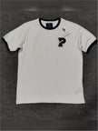 USPA Embroidered Logo Contrast Sleeves Tee - White - Brand Store