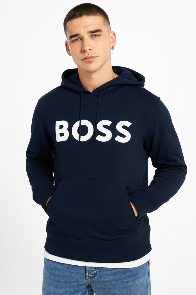 B.O.S.S Pullover Hoodie - Navy Blue