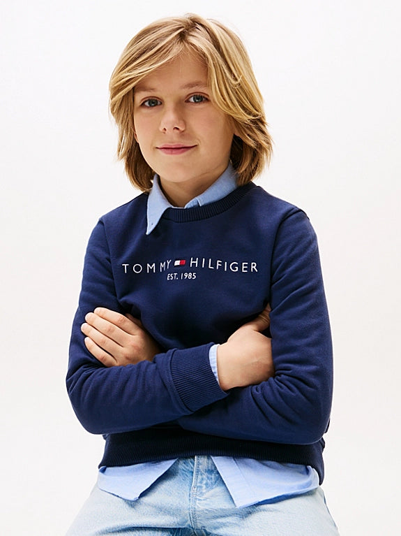 TH Flex Logo Embroidered Sweatshirt - Navy Blue