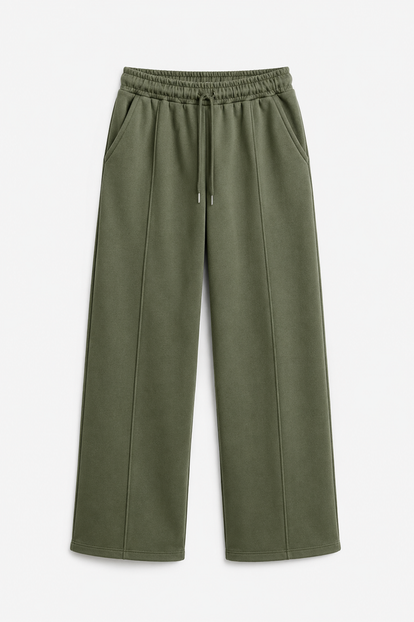 Jack&Jones Relaxed Fit Wide Leg Trouser - Olive