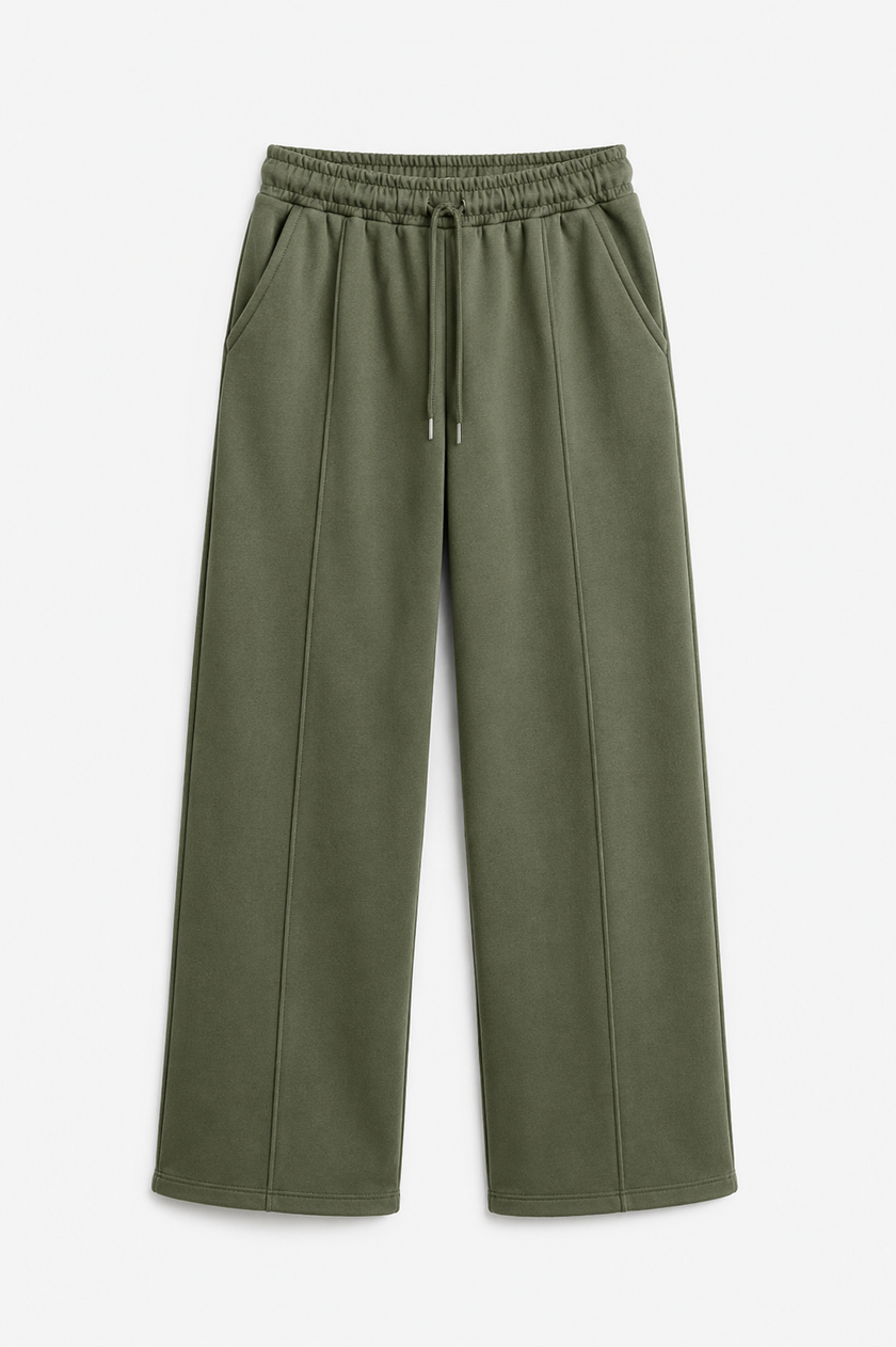 Jack&Jones Relaxed Fit Wide Leg Trouser - Olive