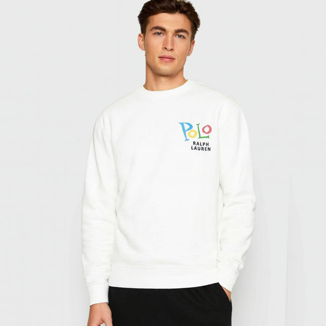 Polo Multicolor Logo Sweatshirt - White