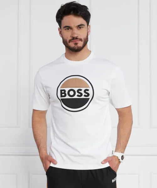 Boss Round Logo Tee - White - Brand Store