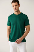 Zara Solid Tee - Green - Brand Store