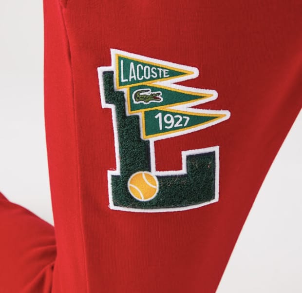 Lacoste Tannis Patched Jogger Trouser - Red - Brand Store