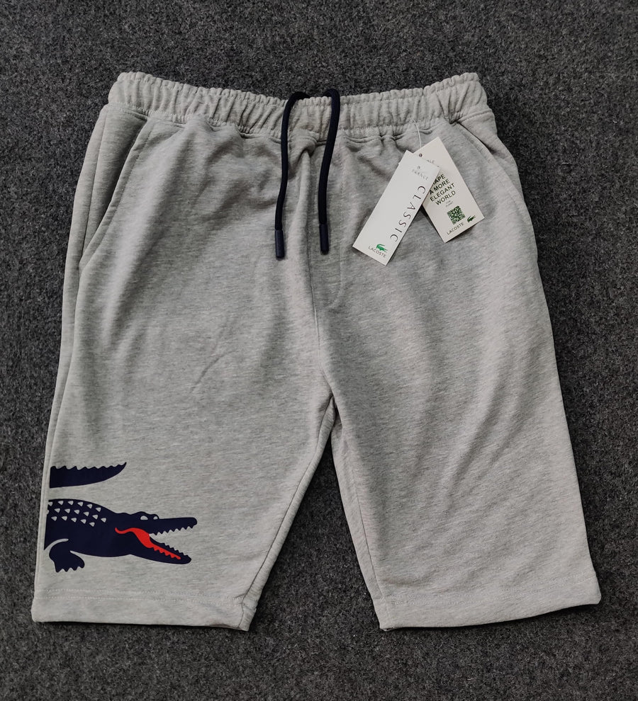 Lacoste Crocodile Printed Shorts - Gray