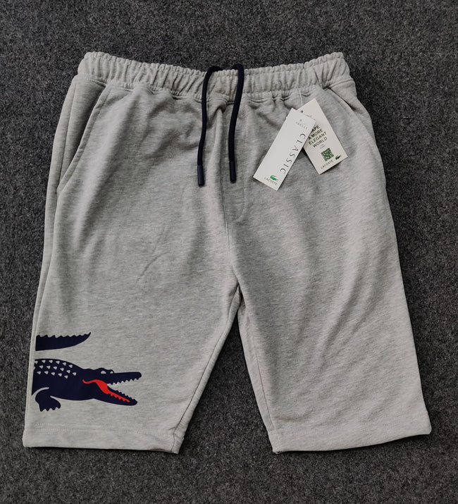 Lacoste Crocodile Printed Shorts - Gray - Brand Store